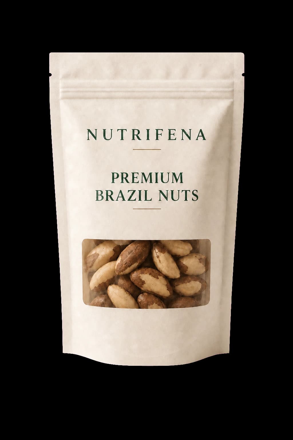 Nutrifena Premium Brazil Nuts resealable pouch on a transparent background