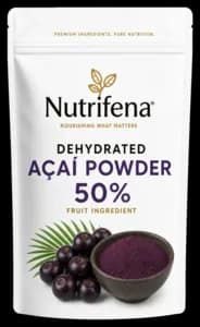 Dehydrated Açaí Powder 50% Nutrifena packaging